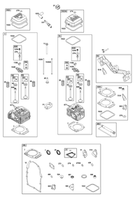 Cylinder Head Group Diagram and Parts List for 296442-0010-H5 200000 - 399999 Briggs and Stratton Engine